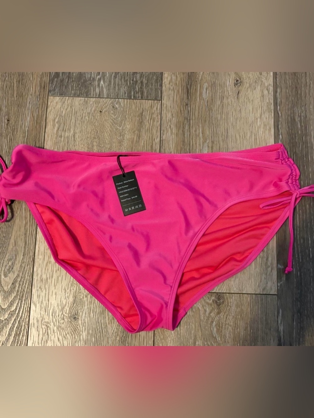 Ocean Blues Pink bikini bottoms with tie sides XXL New with Tags